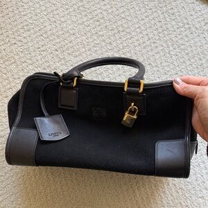 Loewe Black and Gold Amazona 28 bag